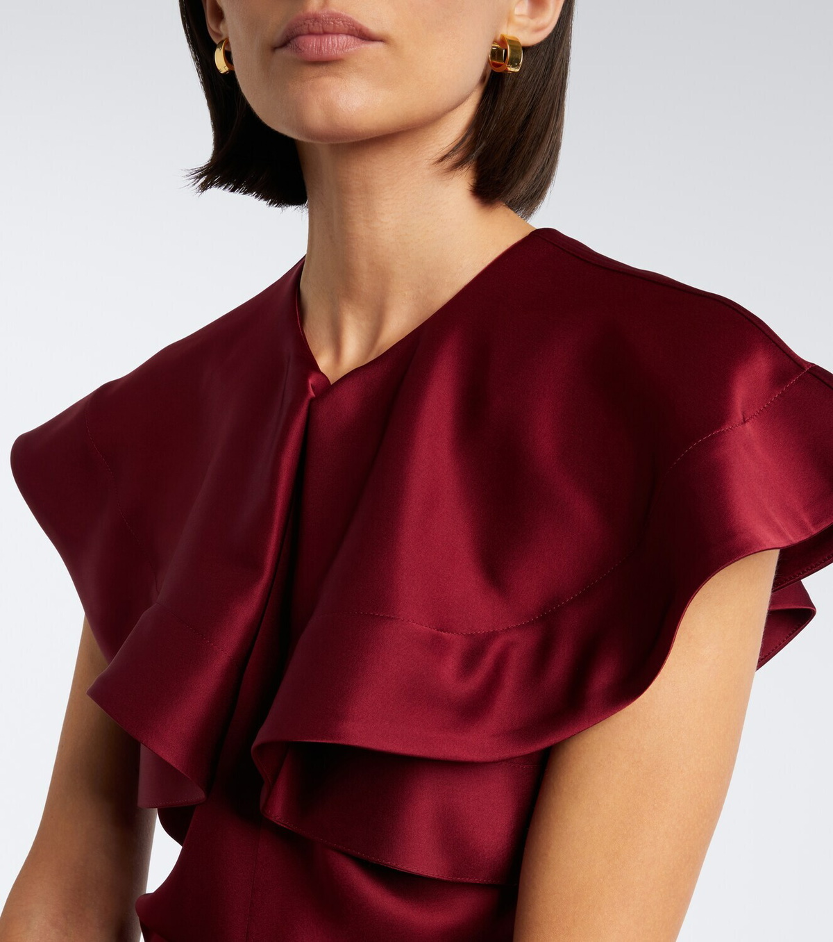Altuzarra Alix gathered satin maxi dress