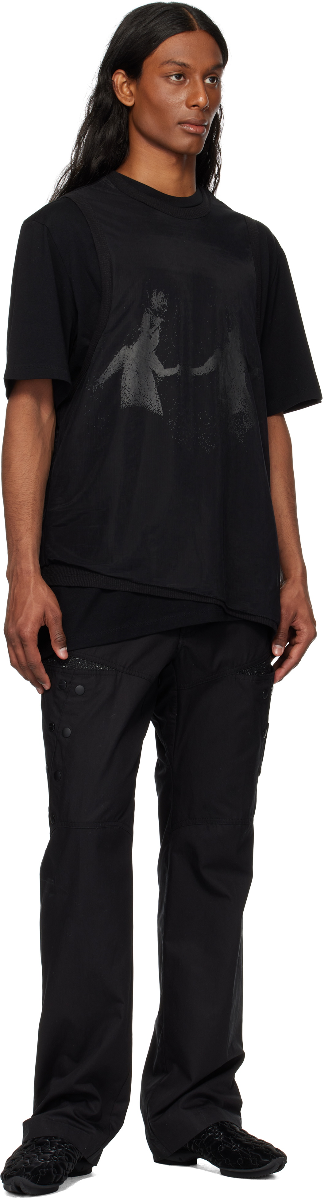 HYEIN SEO Black Double Layer T-shirt