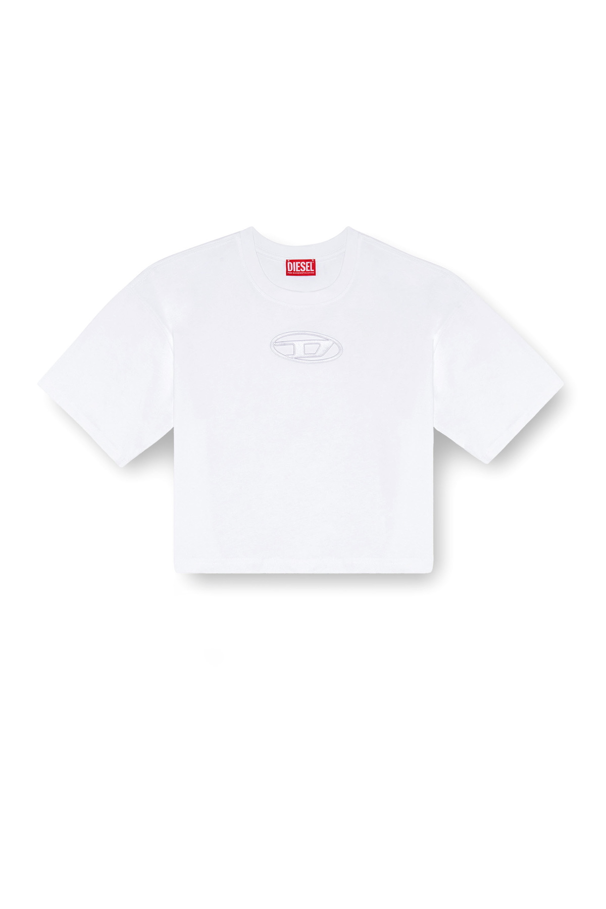 Tシャツ・カットソー DIESEL T-wilit top with oval d detail Men's T-shirt with metallic Oval D | Black | Diesel