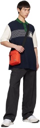 Lacoste Orange Zip Crossover Messenger Bag
