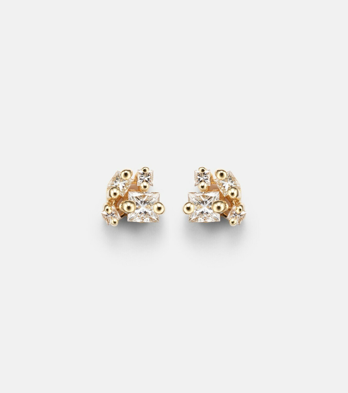 Suzanne Kalan 18kt gold earrings with diamonds