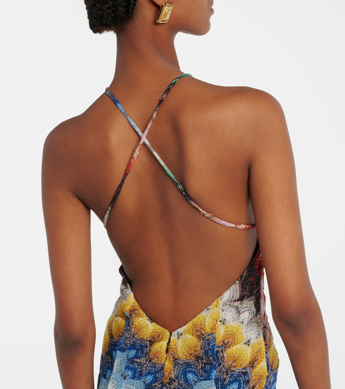 Missoni Open-back lamé maxi dress