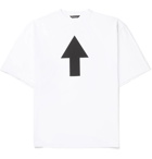 Balenciaga - Oversized Printed Cotton-Jersey T-Shirt - White