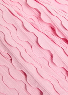Simkhai Vanna Scalloped Knit Mini Dress Pink