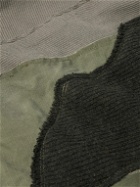 Greg Lauren - Mixed Army Patchwork Cotton-Blend Jacket - Green
