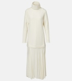 Xu Zhi Paneled wool-blend maxi dress