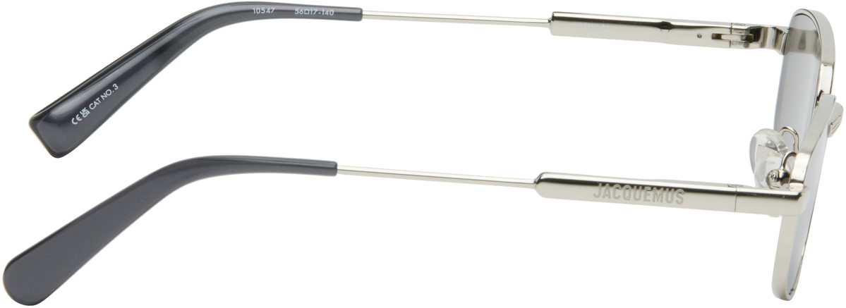 JACQUEMUS Silver 'The Sera' Sunglasses