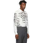 Neil Barrett Off-White and Black Tiger Print Shirt