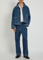 Bode Embroidered Denim Jacket Indigo
