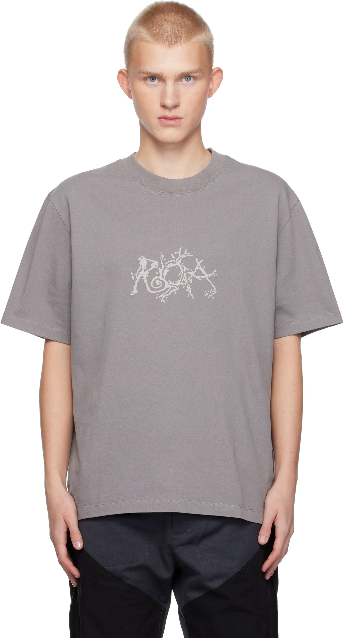 ROA Gray Graphic Boxy T-shirt ROA
