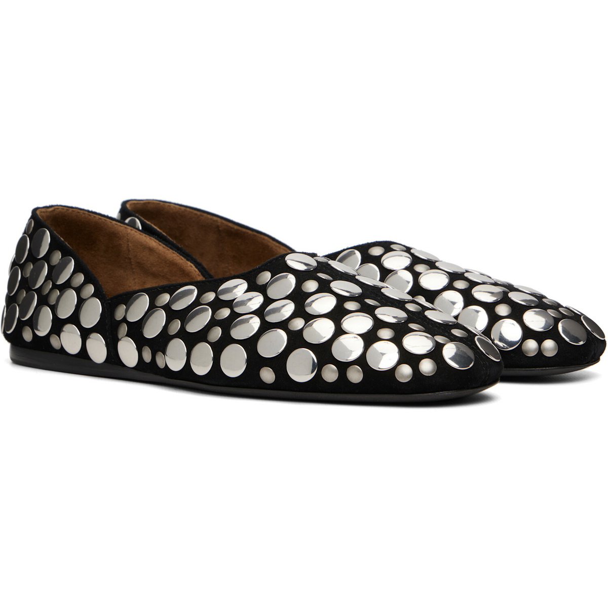 KHAITE Black Jane Ballerina Flats