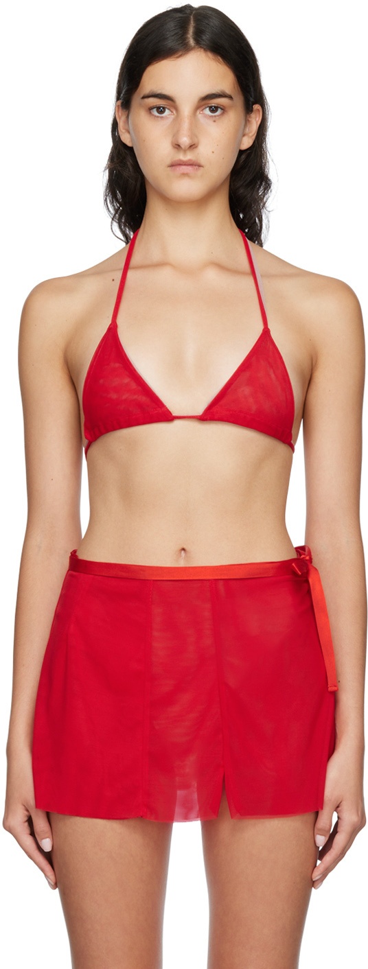 Photo: Kathryn Bowen Red and Pink Double Mesh Bra