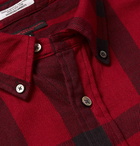 Engineered Garments - Button-Down Collar Checked Cotton-Flannel Shirt - Men - Red