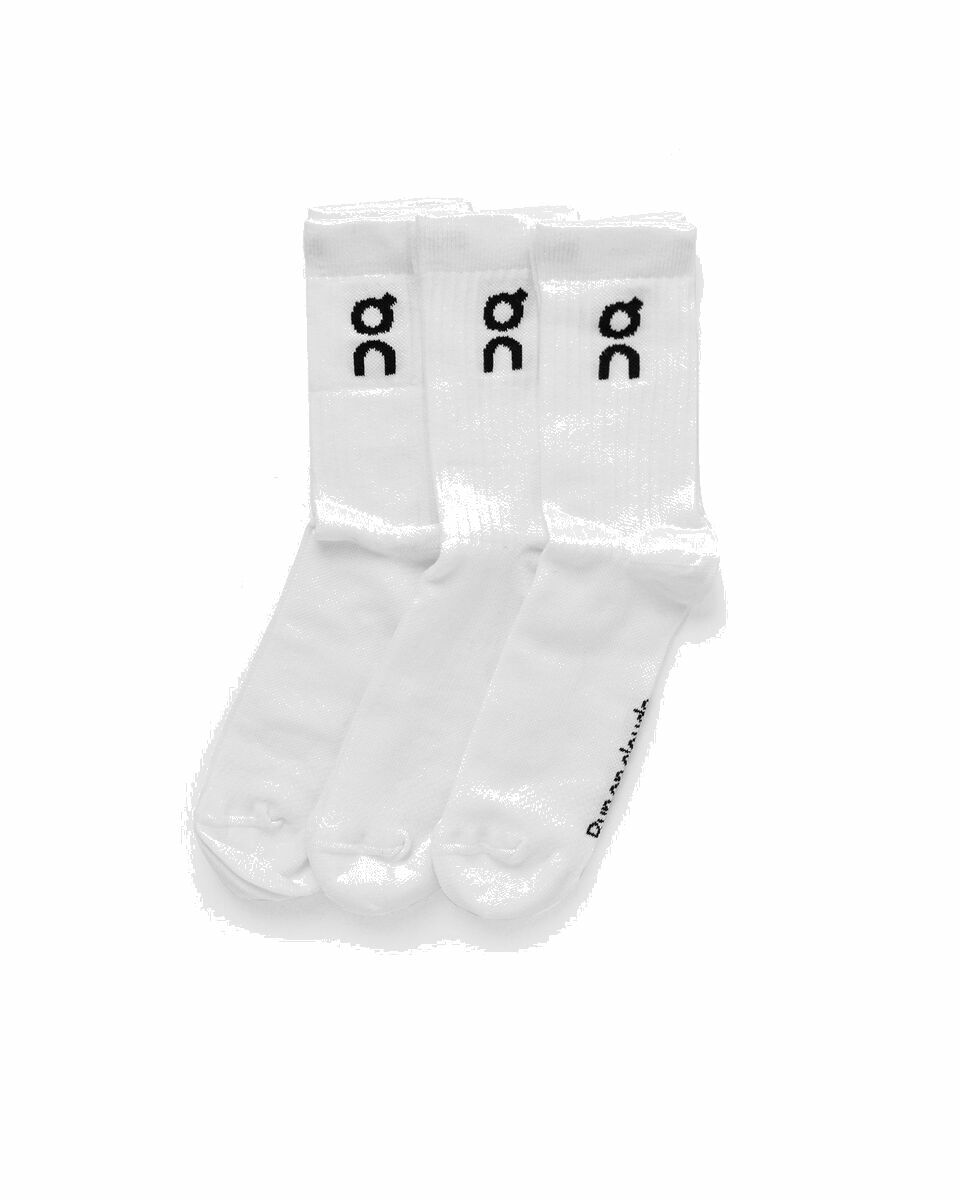 Photo: On Logo Sock 3 Pack White - Mens - Socks