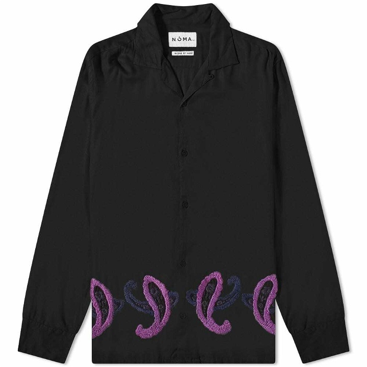 Photo: Noma t.d. Men's Paisley Hand Embroidery Shirt in Black