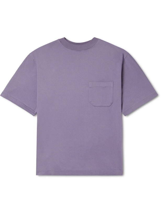Photo: Auralee - Cotton-Piqué T-Shirt - Purple