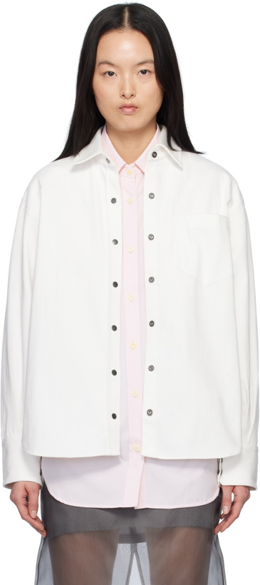 Photo: Maria McManus Off-White Oversized Snap Denim Shirt