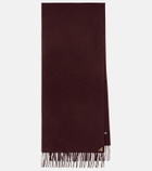 Prada Fringed silk and cashmere scarf
