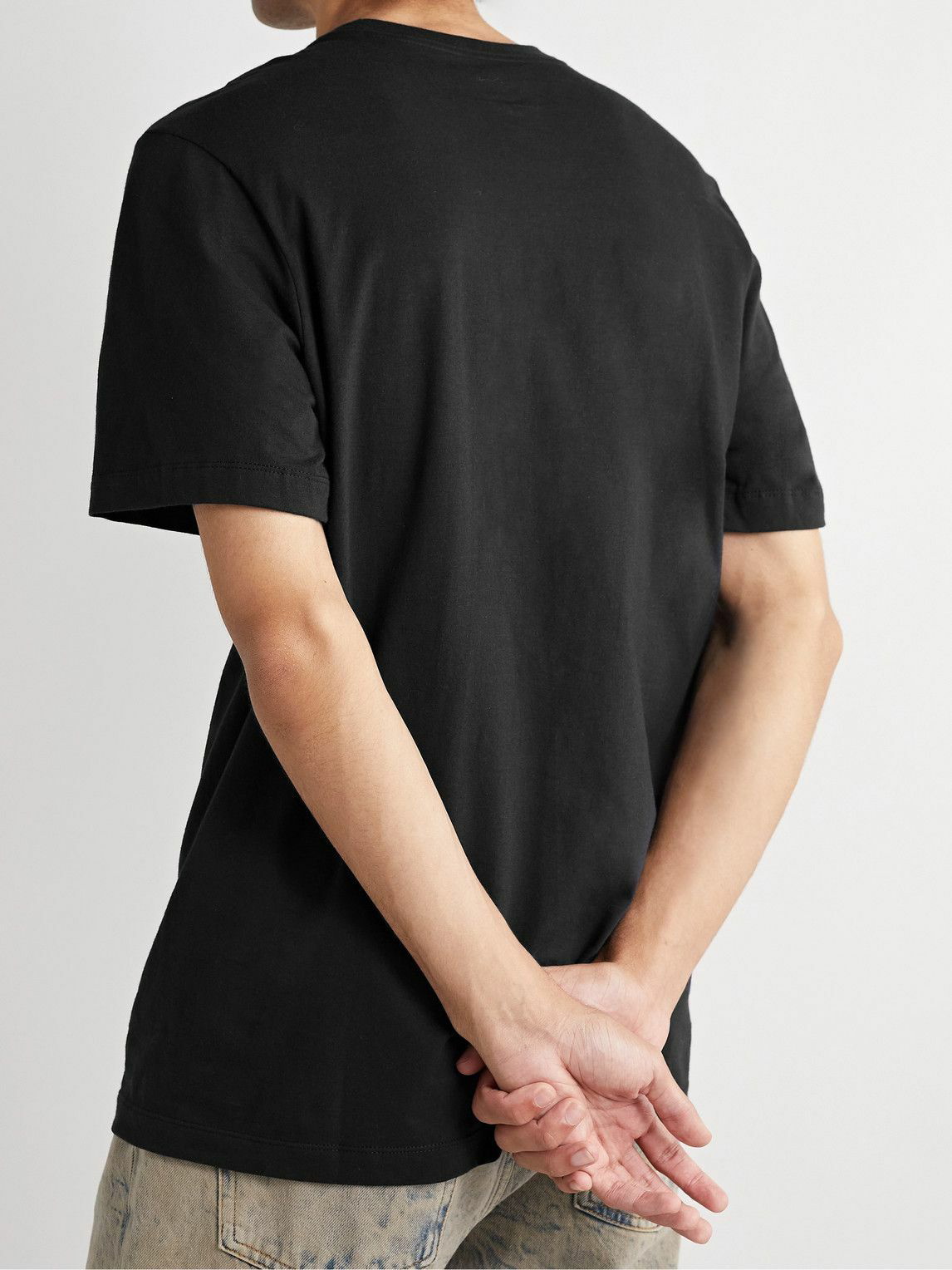 Nike - Air Logo-Print Cotton-Jersey T-Shirt - Black Nike