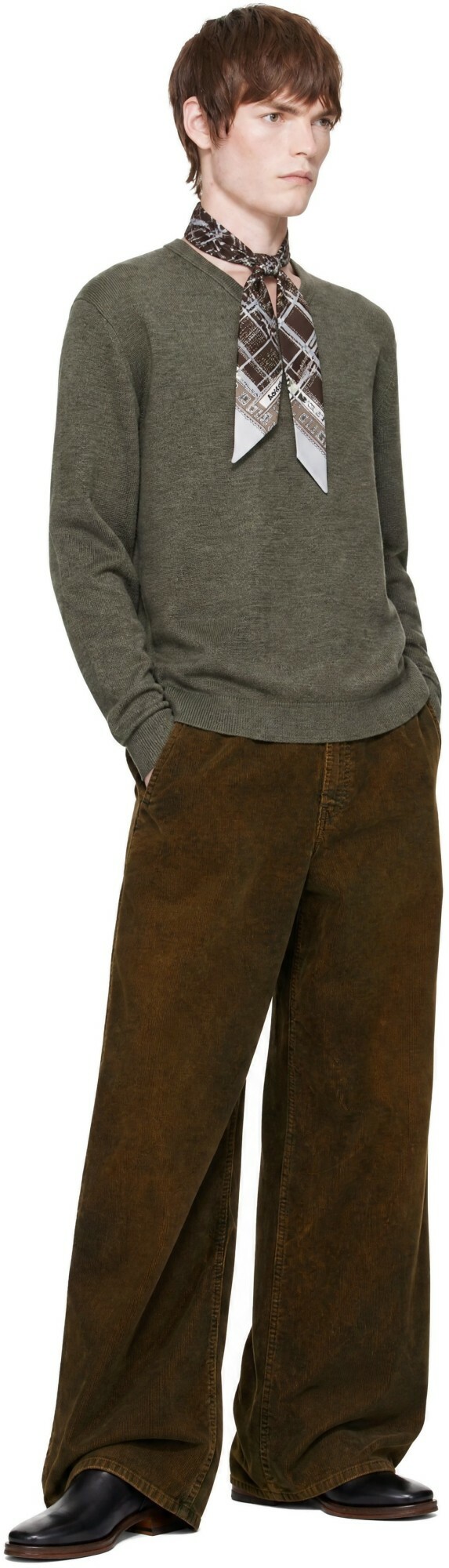 Acne Studios Khaki Corduroy Trousers
