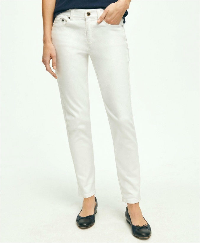 Photo: Brooks Brothers Women's Stretch Cotton Jeans | White