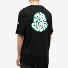 Moncler Men's Wavy Back Logo T-Shirt in Black