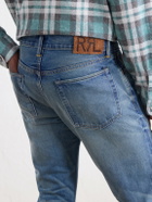 RRL - Distressed Slim-Fit Jeans - Blue