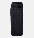 Mugler Pinstripe wool pencil skirt