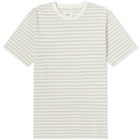 Folk Men's Classic Stripe T-Shirt in Ash/Ecru