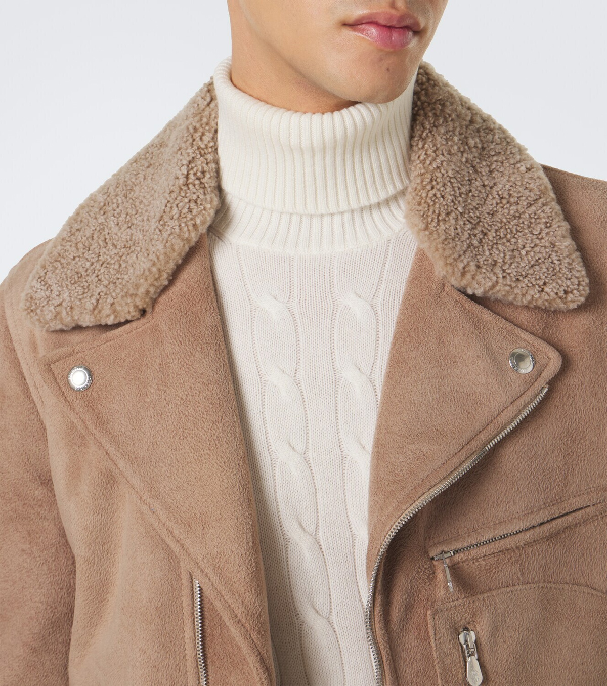 Brunello Cucinelli Cable-knit cashmere turtleneck sweater