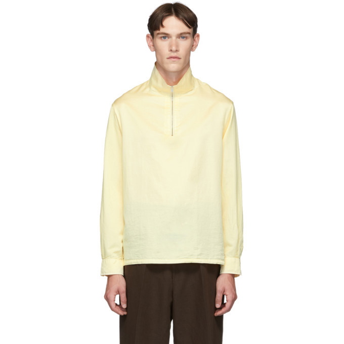 Our Legacy Yellow Half Zip Polo Sweatshirt Our Legacy