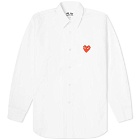 Comme des Garçons Play Men's Basic Shirt in White/Red