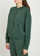 Vuori Halo Modern Hooded Stretch-jersey Sweatshirt Green