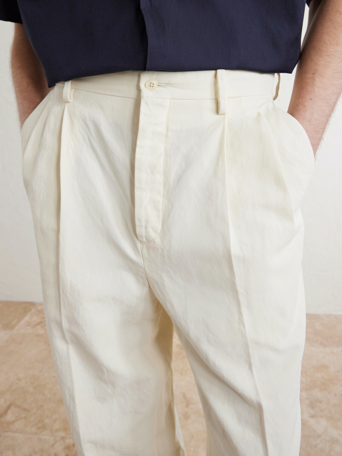 Kaptain Sunshine - Tapered Cotton and Linen-Blend Trousers - Neutrals