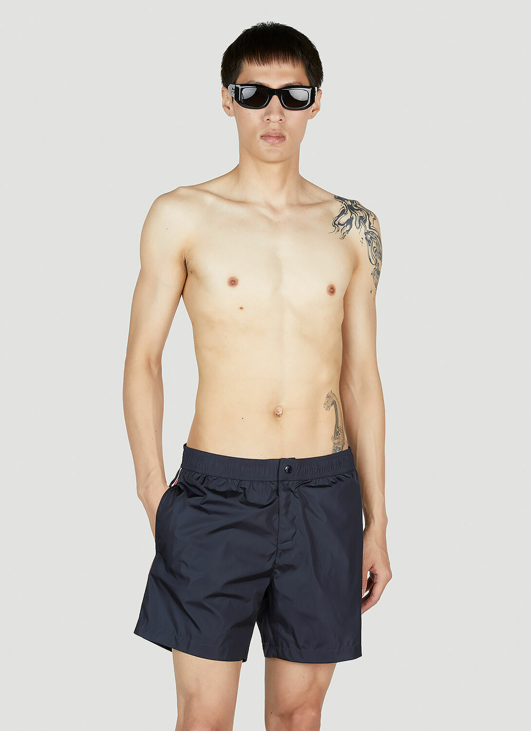 Moncler Striped Swim Shorts