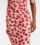 Stella McCartney Printed mesh midi skirt