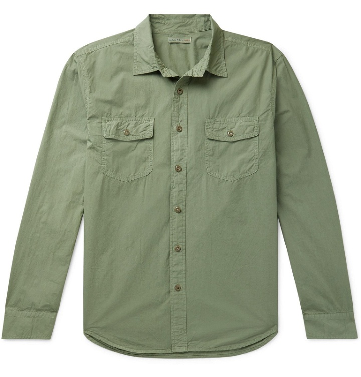 Photo: Alex Mill - Garment-Dyed Cotton-Poplin Overshirt - Green