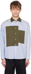 Izzue Blue & Khaki Patch Shirt