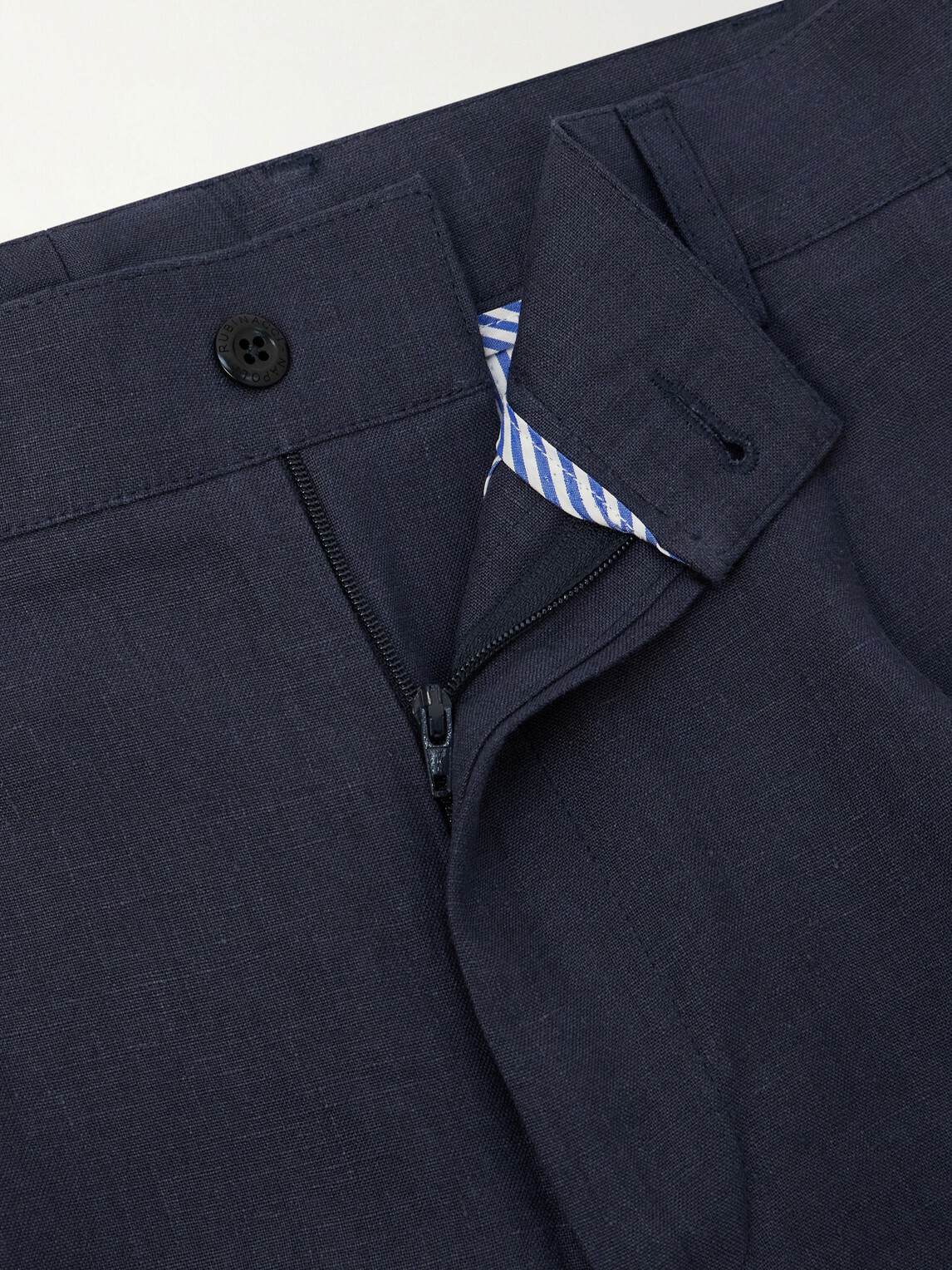 Rubinacci - Straight-Leg Pleated Linen Shorts - Blue