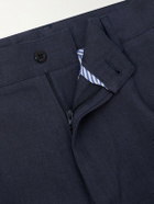 Rubinacci - Straight-Leg Pleated Linen Shorts - Blue