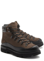 Moncler Peka Trek Panelled Nubuck Hiking Boots Brown