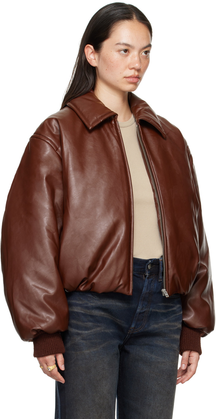 Acne Studios - Coated bomber jacket - Dark brown