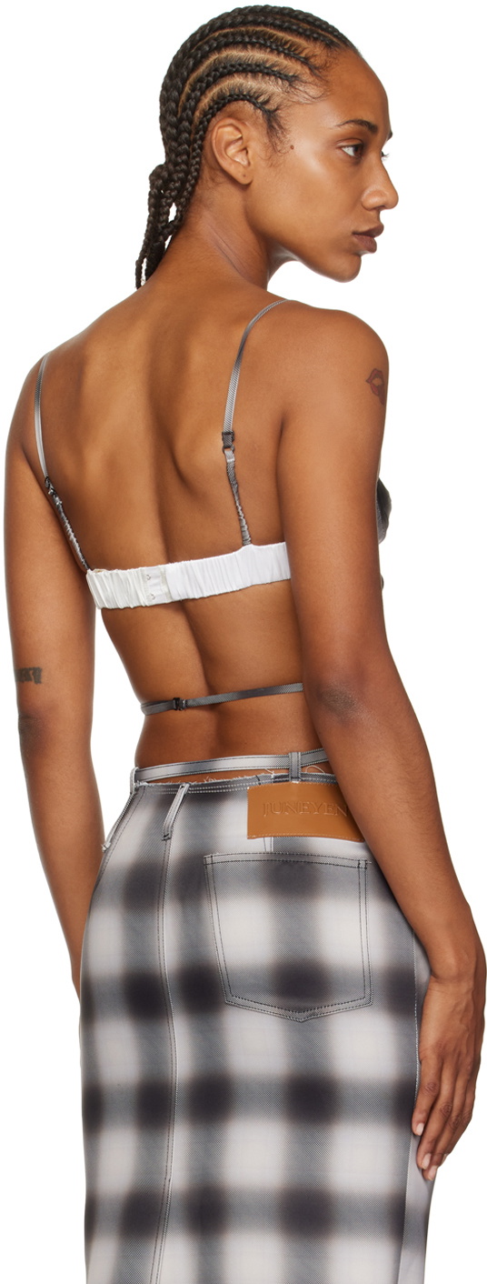 JUNEYEN Gray Check Tank Top