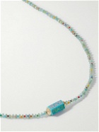 Luis Morais - Gold, Turquoise, Enamel and Glass Beaded Necklace