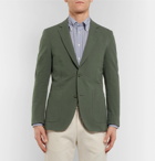 Richard James - Forest-Green Unstructured Cotton-Seersucker Blazer - Green