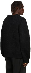 Jil Sander Black Mohair Chunky Sweater