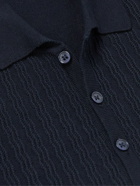 Orlebar Brown - Lingmell Silk and Cotton-Blend Polo Shirt - Black