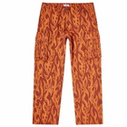 ERL Men's Flame Cargo Trousers in Orange