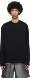 Róhe Black Oversized Long Sleeve T-Shirt