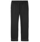 Valentino - Piped Silk Drawstring Trousers - Men - Black